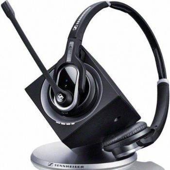 Sennheiser DW Pro 2 Wireless Headset with Microphone and Acciaio spazzolato cuffia e auricolare