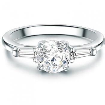 Anillo Triláni Plata Transparente