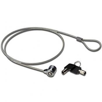 EWENT CAVO DI SICUREZZA EW1242 – 1,5 m in Acciaio Inossidabile con Lucchetto e 2 Chiavi