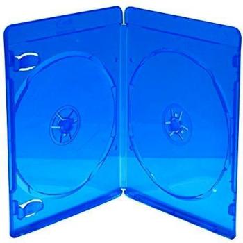BOX39-2-50 custodia CD/DVD Custodia Blu-ray 2 dischi Blu, Trasparente