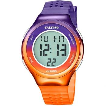 Reloj Calypso Color Splash K5841/3 Negro Correa De Caucho, Unisex