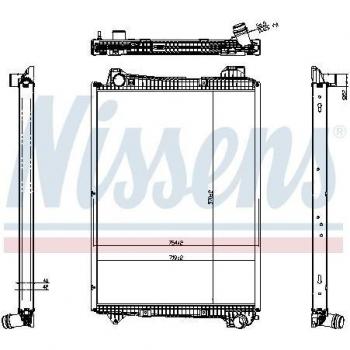 Radiador NISSENS 606321 para arrefecimento do motor