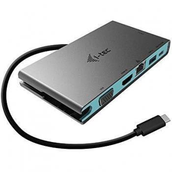 I-tec C31TRAVELDOCKPD20 Replicatore di porte e docking station per notebook USB 3.0 (3.1 Gen 1) Type-C Grigio, Turchese