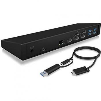 ICY BOX IB-DK2244AC Cablato USB 3.2 Gen 1 (3.1 1) Type-C Nero