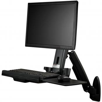 Postazione Workstation a Parete Sit‑Stand 24” – VESA – Nero