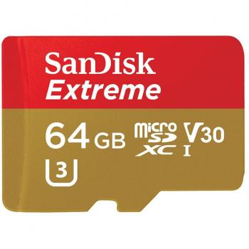 Sandisk Extreme microSDHC 64GB + adattatore SD