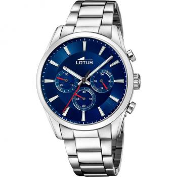 Reloj De Hombre Lotus Chrono 18922/1 Esfera Azul