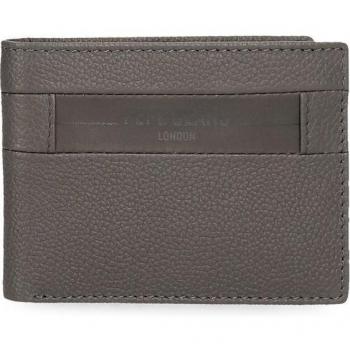 Pepe Jeans. Billetero de piel Checkbox Gris