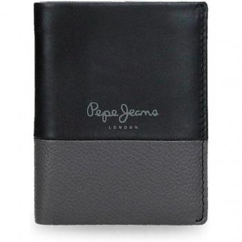 Pepe Jeans. Cartera de piel Dual vertical Negro
