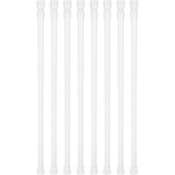 Varillas de tensión pequeñas para cortinas de ducha, 15.7 a 28 pulgadas, 8 unidades