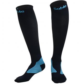 Calcetines de Compresión Sable, (1 Par), Medias de Compresión para Hombres y Mujeres │ Varices │ Running │ Padel │ Viajar en Avión │ Recuperación Muscular │ Reduce Fatiga │ Mejorar circulación Sanguínea, L/XL