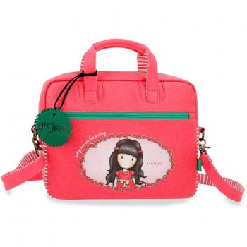 Santoro Gorjuss Every Summer has a Story Maletín para Portátil 13,3 Naranja 33x25x5,5 cms Piel Sintética