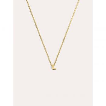 Collar Inicial Oro-Plata L