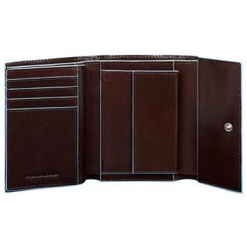 Piquadro Blue Square Cartera, 0.65 Litros, Marrón (Mogano)