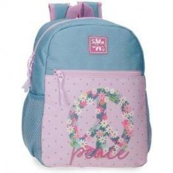 Mochila Roll Road Peace 33 cm Multicolor