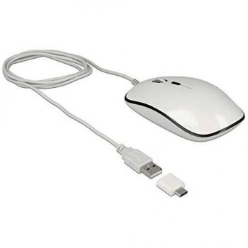 Mouse Ottico Cablato Delock 12532 Bianco