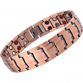 Pulsera de Cobre FINE4U B383 con Imanes para Alivio de Artritis