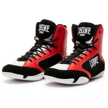 Botas de boxeo Leone 1947 Premium en rojo y negro