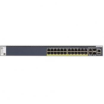 Netgear M4300-28G-PoE+ Managed Layer 3 Gigabit Ethernet (10/100/1000) Power over Ethernet (PoE) Switch, 1U Black