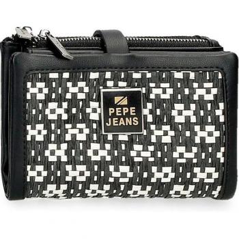Pepe Jeans cartera mujer Lana negro con monedero extraíble