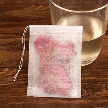 Filtros de infusión de hierbas, bolsa de té de fibra de maíz, 100 unids