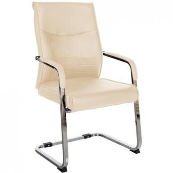 Silla Hobart Crema Simil Cuero