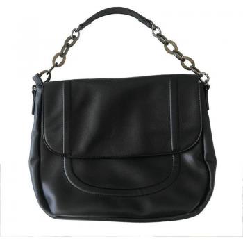 Bolso Cruzado Vintage para Mujer con Cadena de Lujo, Cuero Suave, Color Negro