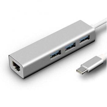 Nilox NLX-TC-3USBETH Mini Docking Station USB Type-C, Ethernet, HDMI, VGA, 2xUSB3.0 & 1xUSB2.0