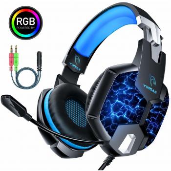 Cuffie YINSAN PS4 Over Ear con Microfono RGB