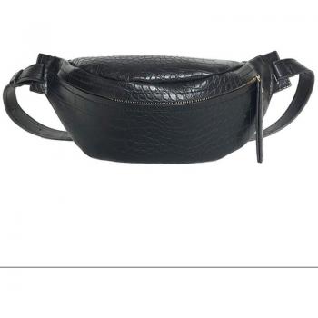 Bolso de Cintura de Cuero PU con Diseño de Cocodrilo para Mujer