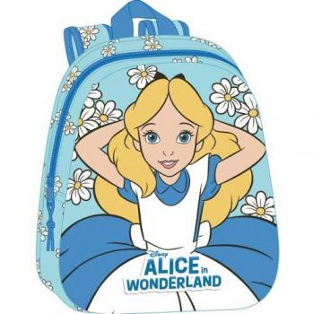 SAFTA MOCHILA GUARDERIA 3D ALICIA EN EL PAIS DE LAS MARAVILLAS 10x27x33 Cms