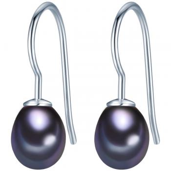 Valero Pearls Pendientes Antracita y Plata