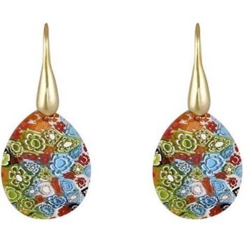 Pendientes Luxury Gota Murano Colores Dorados