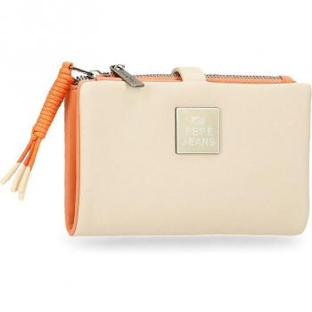 Cartera Pepe Jeans Bea beige con monedero extraíble