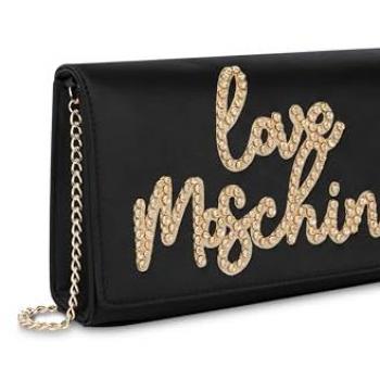 Bolso bandolera Love Moschino con pedrería y solapa cerrada a botones