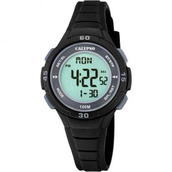 Reloj Calypso Junior K5830/6 Negro Correa de Caucho