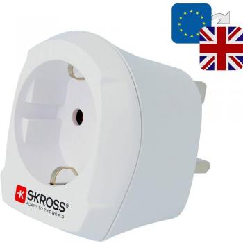 Adaptador europeo a Reino Unido Skross 1500230-E