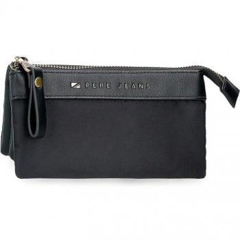 Pepe Jeans. Monedero Morgan tres compartimentos negro