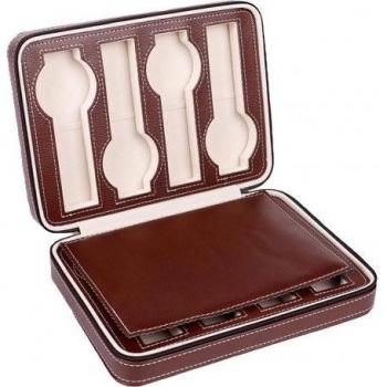 Caja de reloj de terciopelo con organizador de joyas