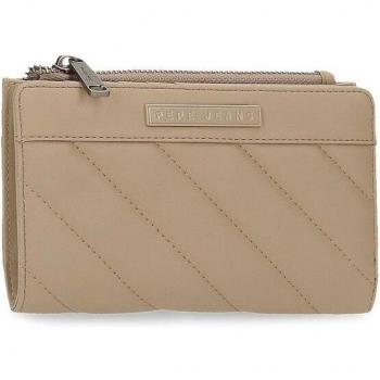 Cartera con tarjetero Pepe Jeans Kylie beige