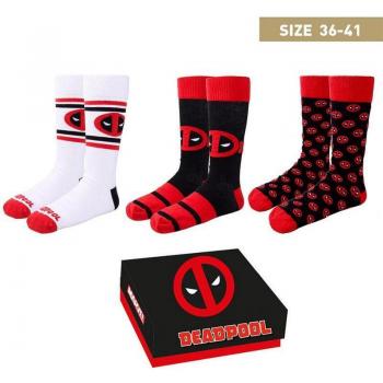 CALCETINES PACK 3 UND. DEADPOOL TALLA 36-41