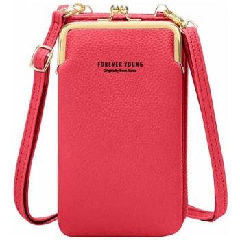 Bandolera Rosa para Smartphone en Polipiel Granulada