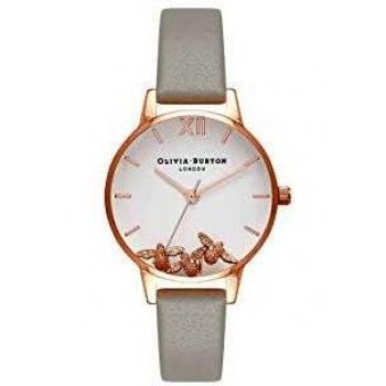 Olivia Burton Reloj Mujer Analogico Cuarzo con Correa de Piel sintética OB16CH0