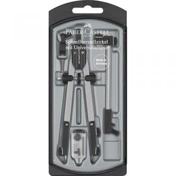 Compás Faber-Castell Ajuste Rápido con Alargadera