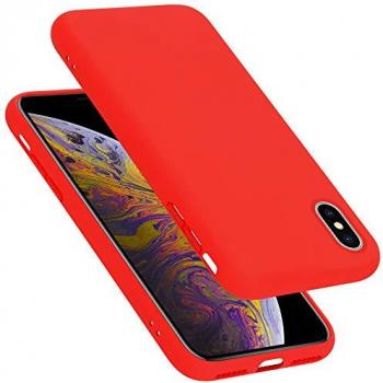 Coque Silicone Rouge Fluide pour iPhone X/XS
