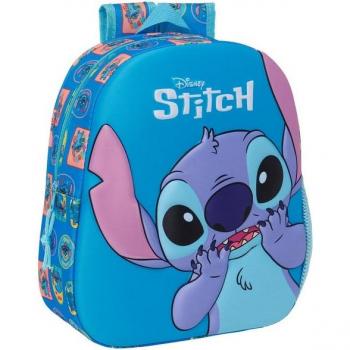 Mochila Escolar 3D Stitch Carro Adaptable