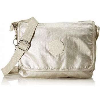 Kipling Nitany, Bolso con Bandolera para Mujer, Dorado (Cloud Metal), 24.5x18x6 cm