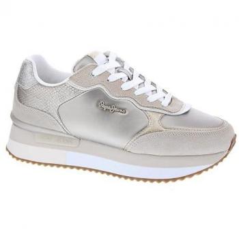 Zapatillas Pepe Jeans “Rusper Shine” Beige – Modelo PLS60033