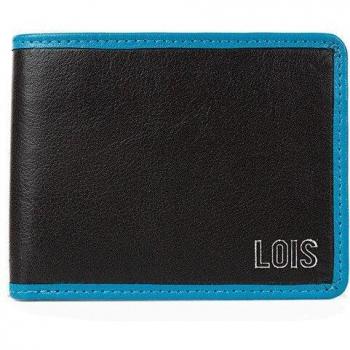 Cartera de piel RFID 206708 color negro-azul