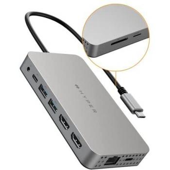 HYPER HyperDrive dual HDMI 10-in-1 travel dock for M1 MacBook (silicon motion) (HDM1H)
